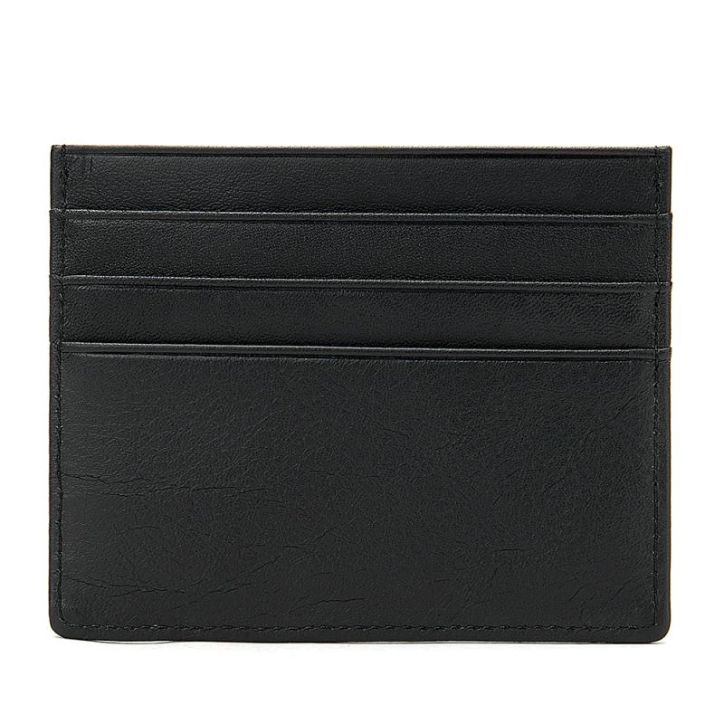 Mens Dove Leather Cardholder Wallet  |  Wallets & Cardholders Accessories BLACK