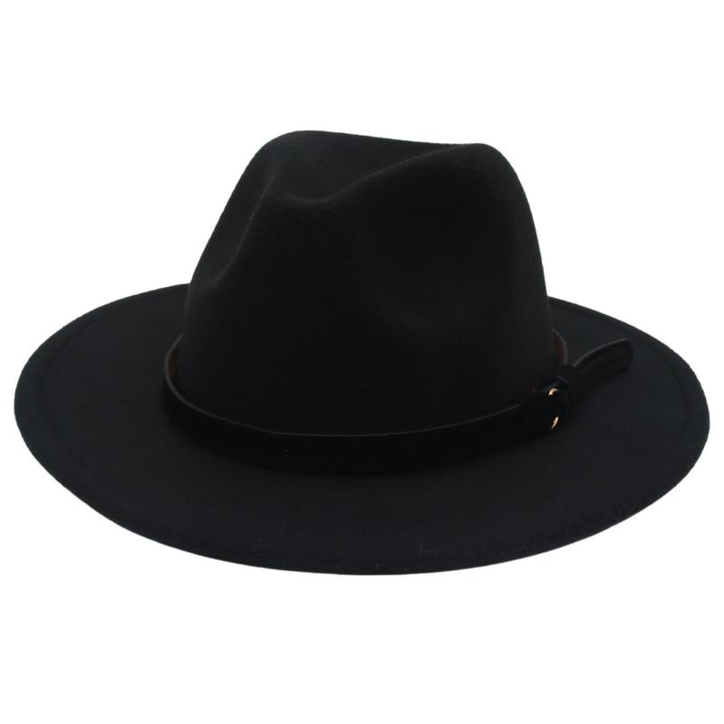 Womens Addison Wool Buckle Fedora Hat  |  Hats Accessories BLACK