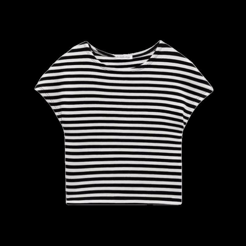 Womens Anna Stripe Short Sleeve T-Shirt  |  T-Shirts Clothing Chalk