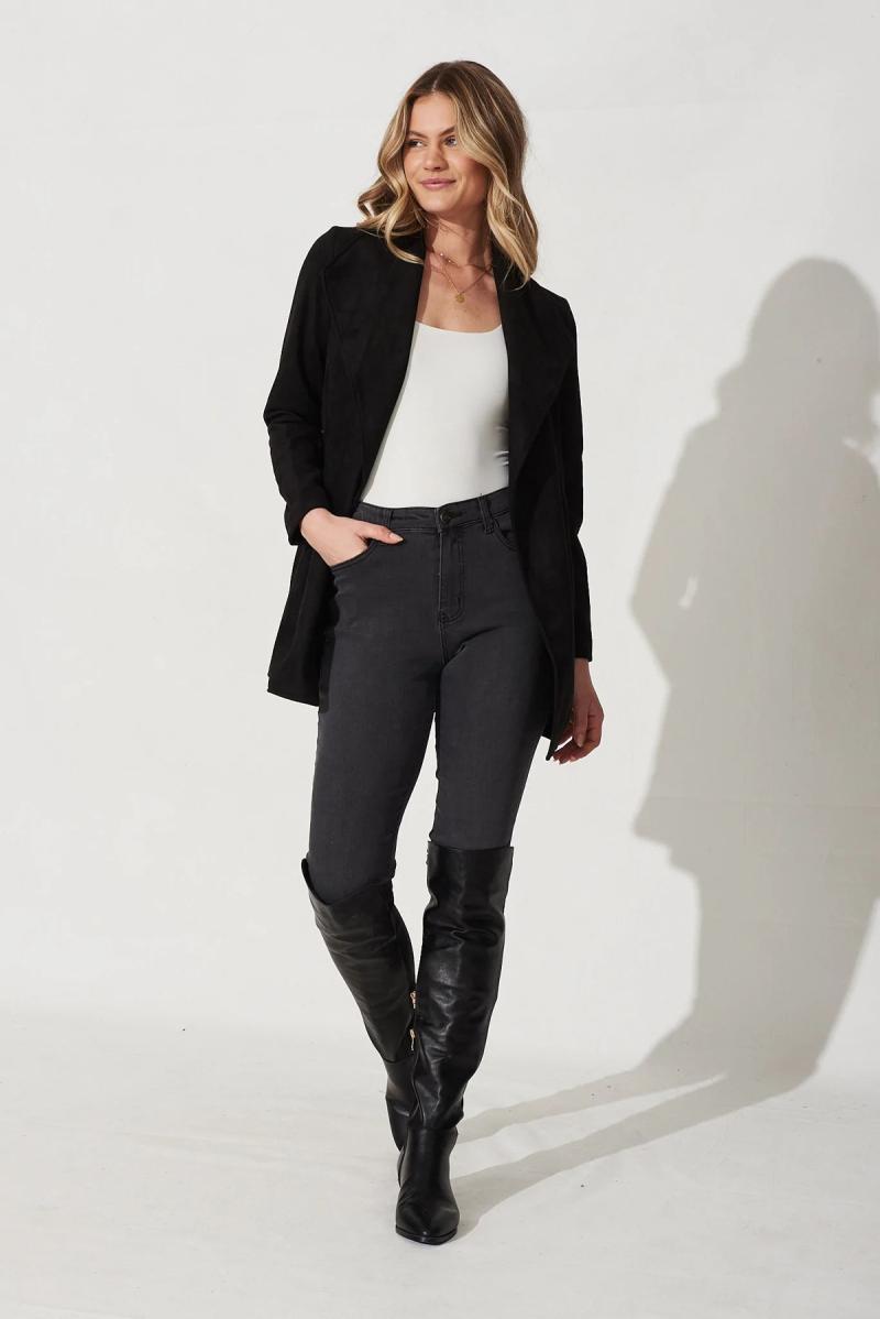 Womens Averie Ten Relaxed Fit Blazer  |  Jackets & Coats Clothing BLACK