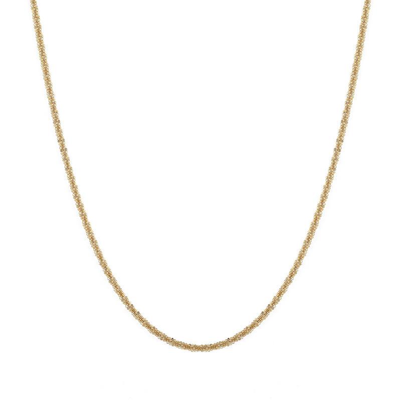 Womens Box Chain Two Tone Necklace  |  Jewelry Accessories Jewelry