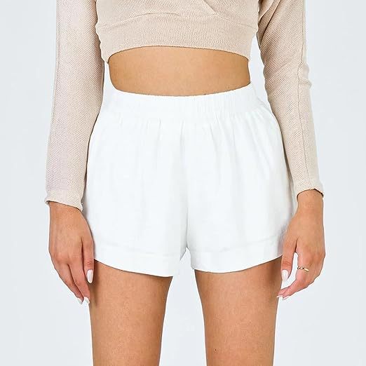 Womens Ewelina Crochet Trim Shorts  |  Skirts & Shorts Clothing Chalk White