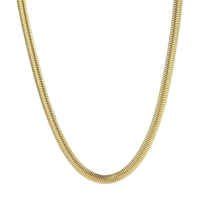 Womens Flat Snake Gold-Tone Necklace  |  Jewelry Accessories Jewelry