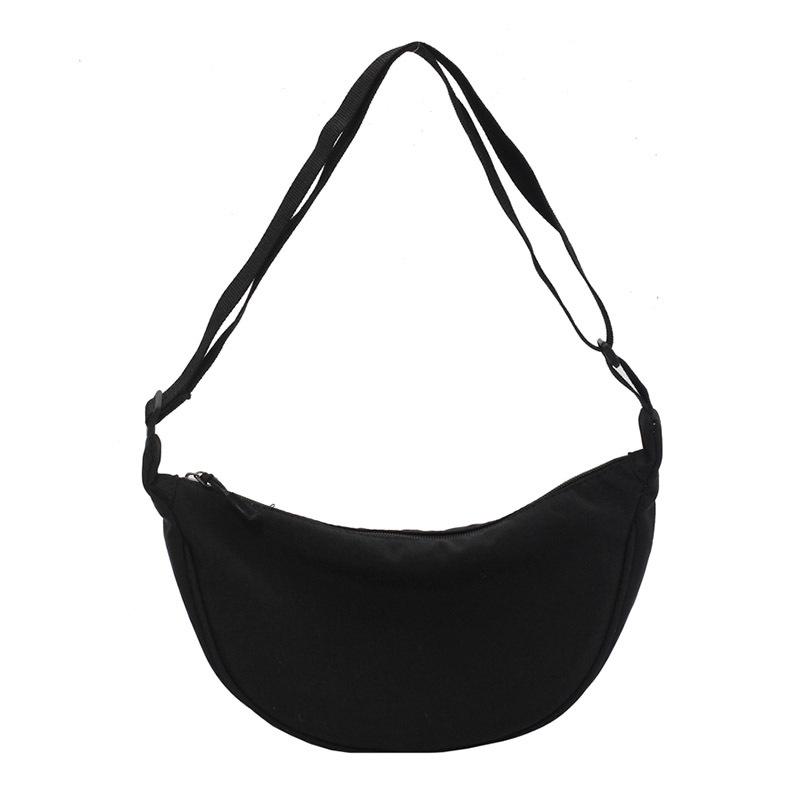 Womens Half Moon Recycled Crossbody Bag  |  Handbags Accessories BLACK