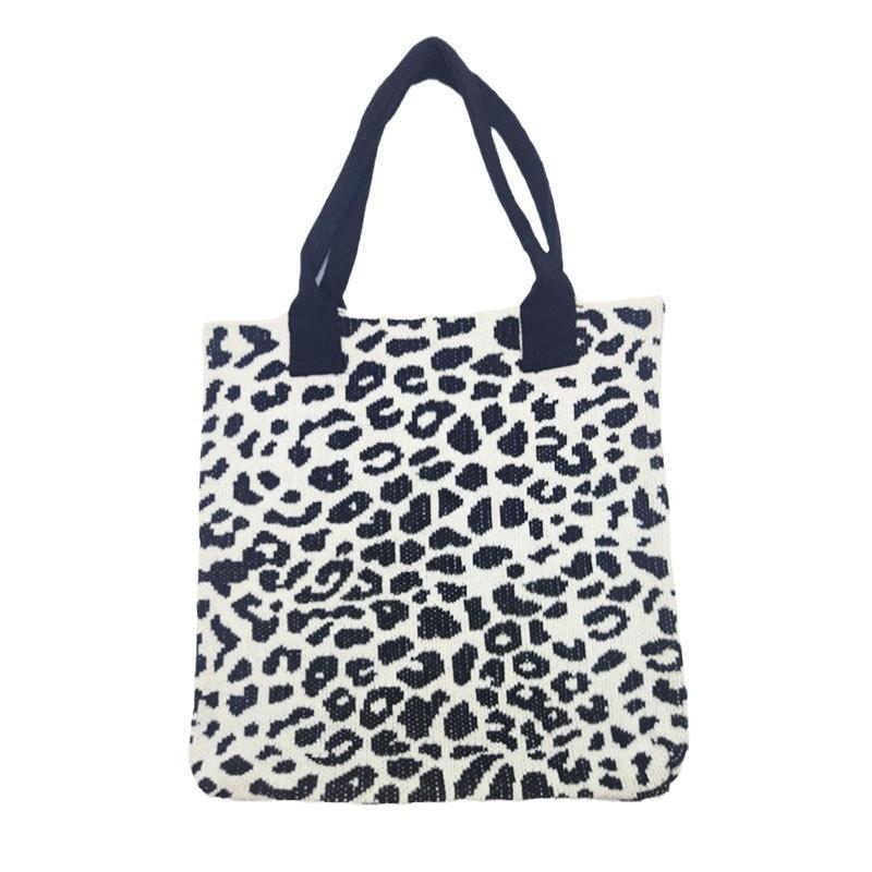 Womens Izzy Leopard Print Logo Tote Bag  |  Handbags Accessories BLACK