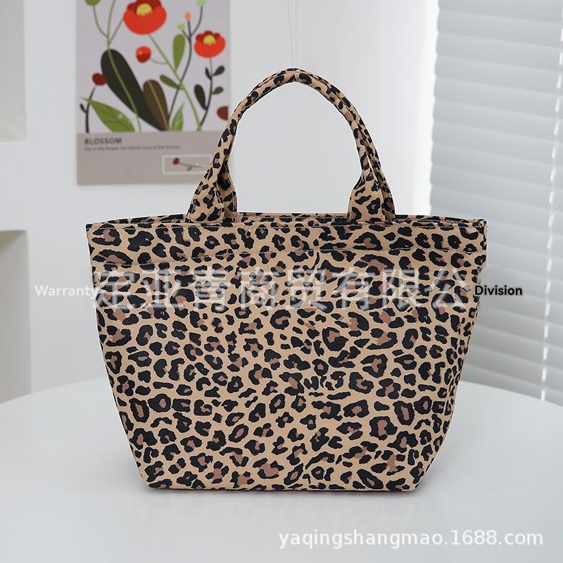 Womens Izzy Leopard Print Logo Tote Bag  |  Handbags Accessories BLACK