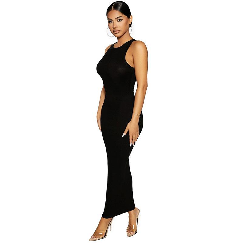 Womens Katarina Boat Neck Slim Fit Maxi Dress  |  Basics Basics Basics