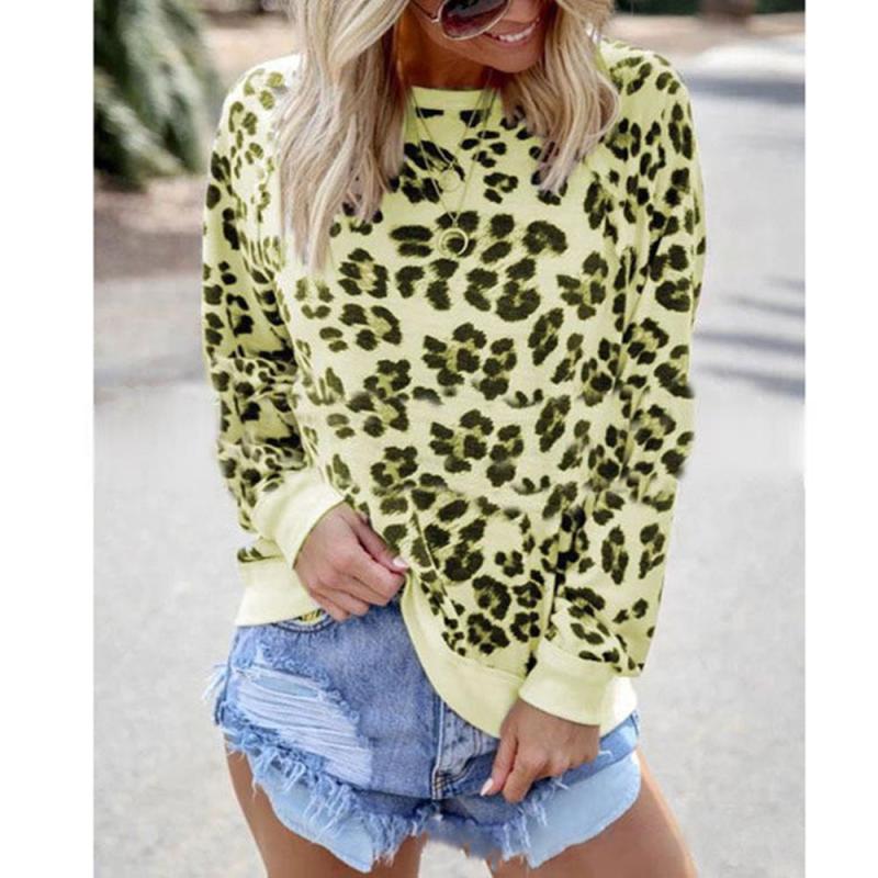 Womens Lex Oversized Leopard Print Sweater  |  Sweaters Clothing Electric Yellow