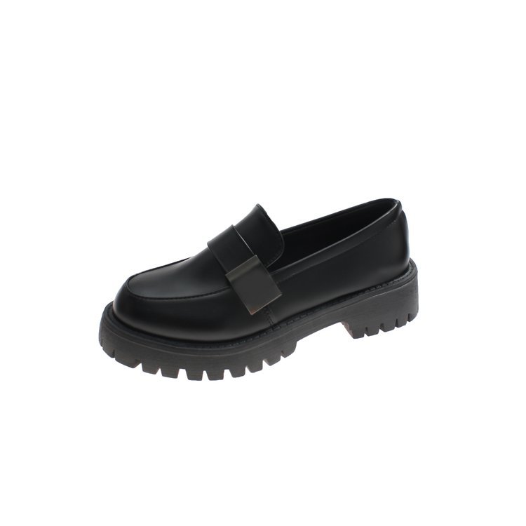 Womens Lola Leather Loafers  |  Flats Flats BLACK