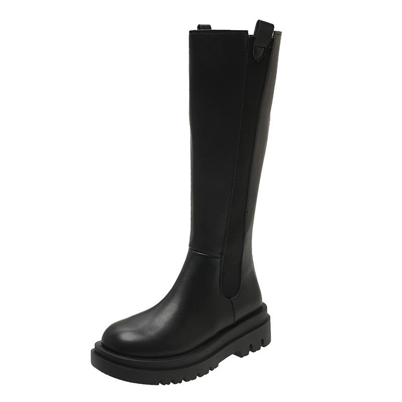 Womens Monica Knee High Leather Boots  |  Boots Boots BLACK