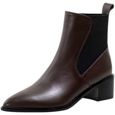 Womens Ria Pointed Toe Leather Boots  |  Boots Boots BLACK