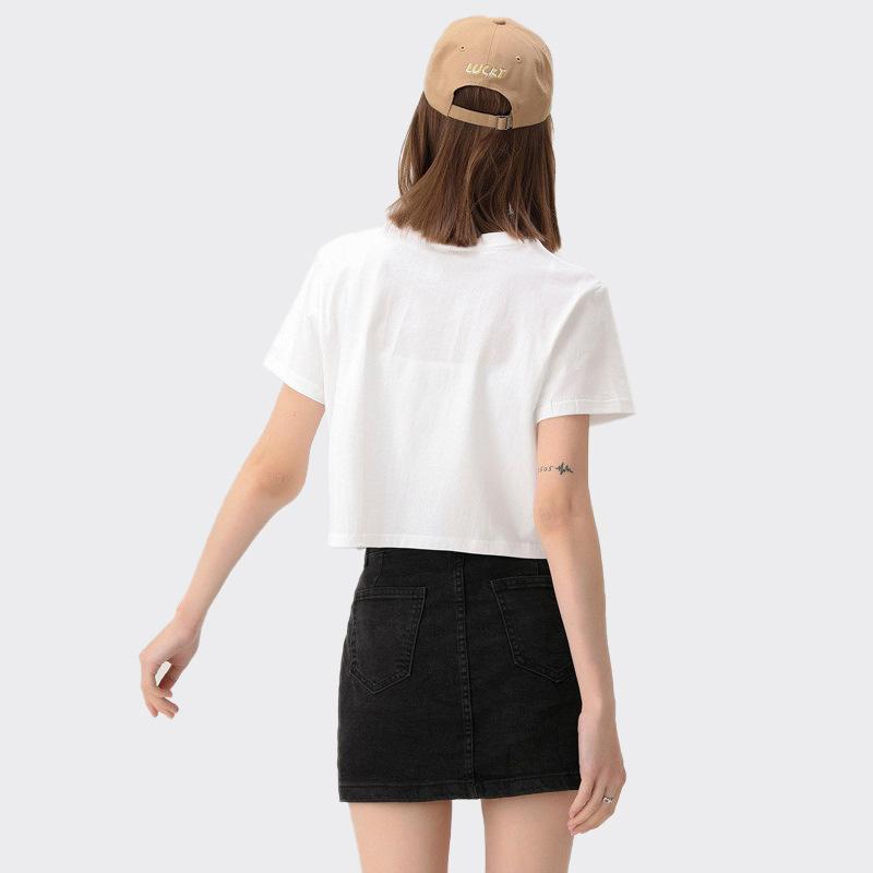 Womens Rue Split Shoulder Crew Neck T-Shirt  |  T-Shirts Basics Basics