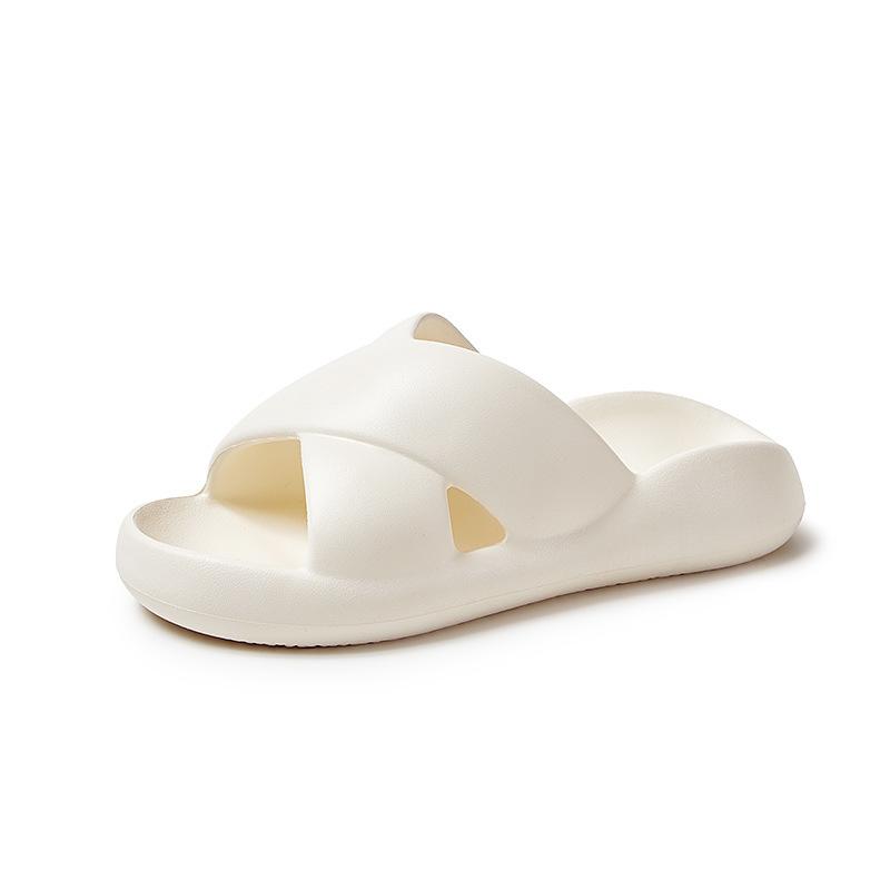 Womens Saki Crossover Leather Sandals  |  Sandals & Slides Sandals & Slides Chalk White