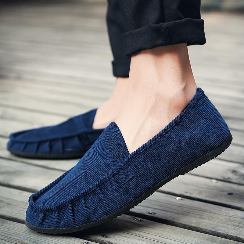 Womens Sapphire Suede Loafer Shoes  |  Flats Flats Denim Blue